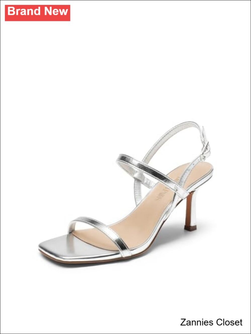 ✨DREAM PAIRS Womens Slingback Heels Square Open Toe Strappy Sandals Ankle Strap